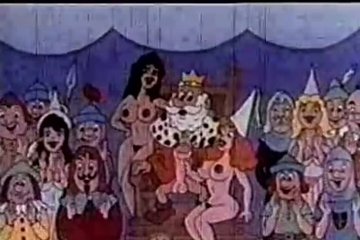 Рыцарь с большой залупой трахает всех подряд