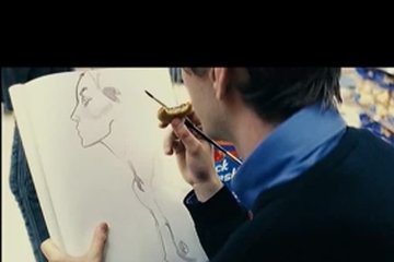 Художник пытается рисовать девушку в магазине