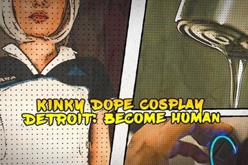 Тауированная блонда и посуду помыть, и отсосать как следует умеет!