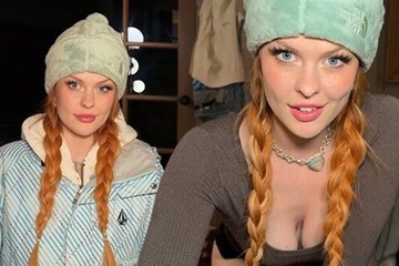 Покаталась на лыжах и занялась сексом в домике у камина